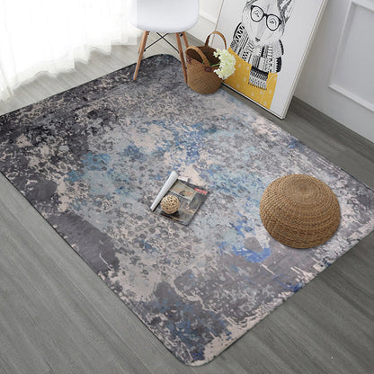 Skorter | Creative abstract rug Multicolor Industrial design rug Polyester Pet-friendly non-slip backing Washable rug for the living room