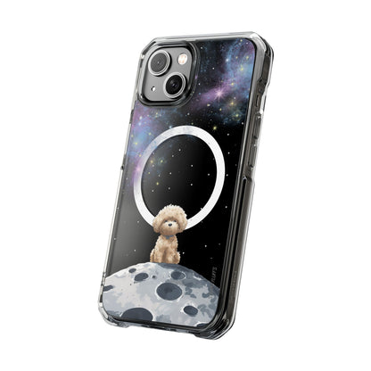Skorter | Fluff's - Pookie the Poodle in Space Magnetic Clear Case for iPhone Series