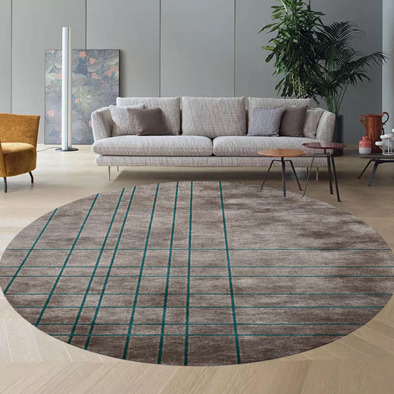 Skorter | Colorful checkered rug Polyester Modern rug Washable Non-slip Pet-friendly area rug for the living room