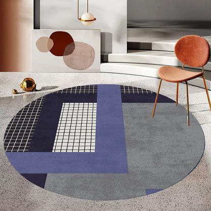 Skorter | Colorful checkered rug Polyester Modern rug Washable Non-slip Pet-friendly area rug for the living room