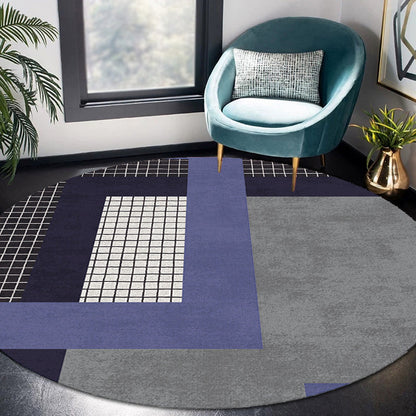 Skorter | Colorful checkered rug Polyester Modern rug Washable Non-slip Pet-friendly area rug for the living room