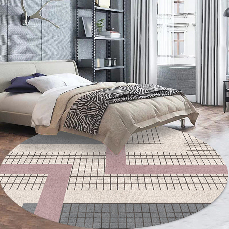 Skorter | Colorful checkered rug Polyester Modern rug Washable Non-slip Pet-friendly area rug for the living room