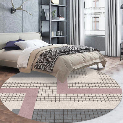 Skorter | Colorful checkered rug Polyester Modern rug Washable Non-slip Pet-friendly area rug for the living room