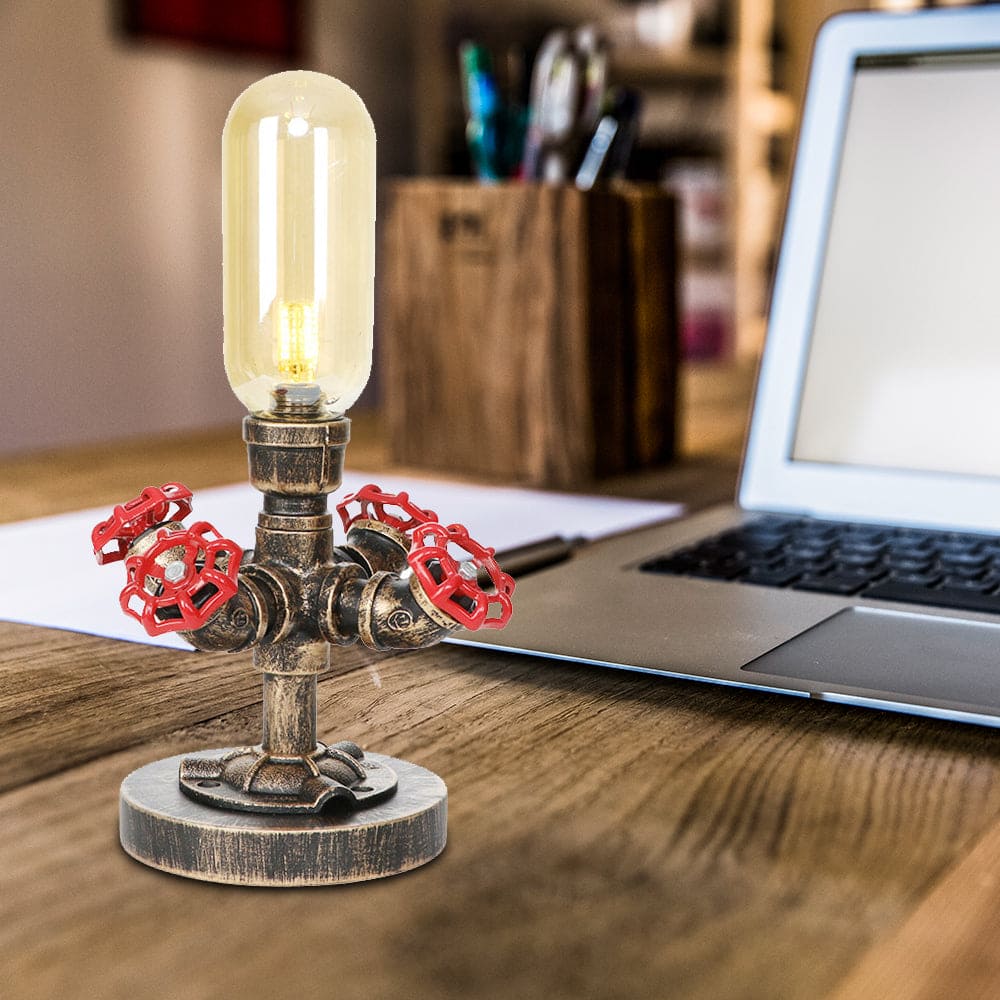 Skorter | RoboGlow - Modern Table Lamp with Industrial Design and Metal Pipe
