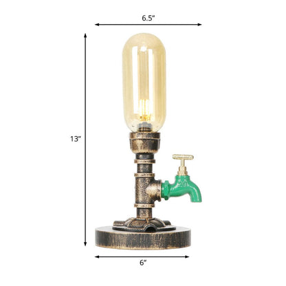 Skorter | RoboGlow - Modern Table Lamp with Industrial Design and Metal Pipe