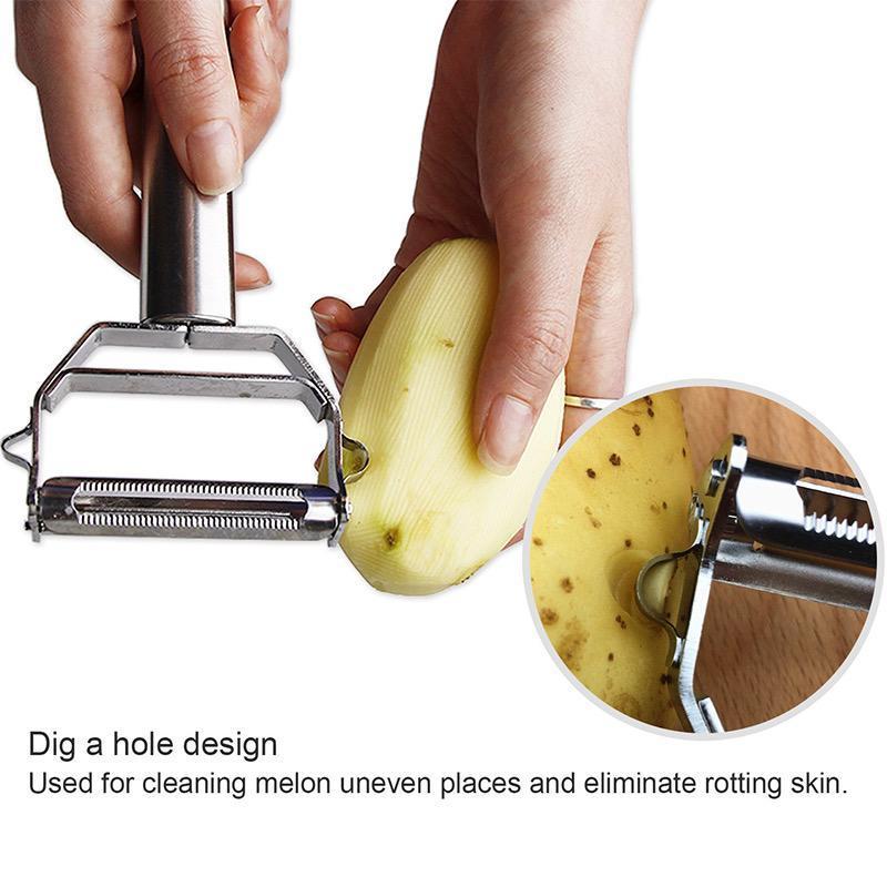 Skorter | Ultra-sharp stainless steel multifunctional vegetable peeler & julienne cutter