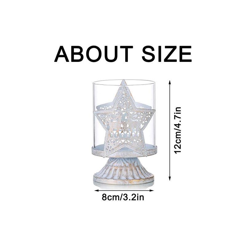 Skorter | 4-piece vintage antique pillar candlestick set