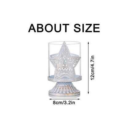 Skorter | 4-piece vintage antique pillar candlestick set