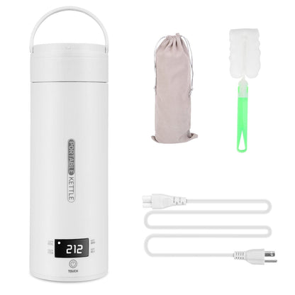 Skorter | 17Oz Stainless Steel Travel Electric Kettle with 4 Temperature Setting Modes