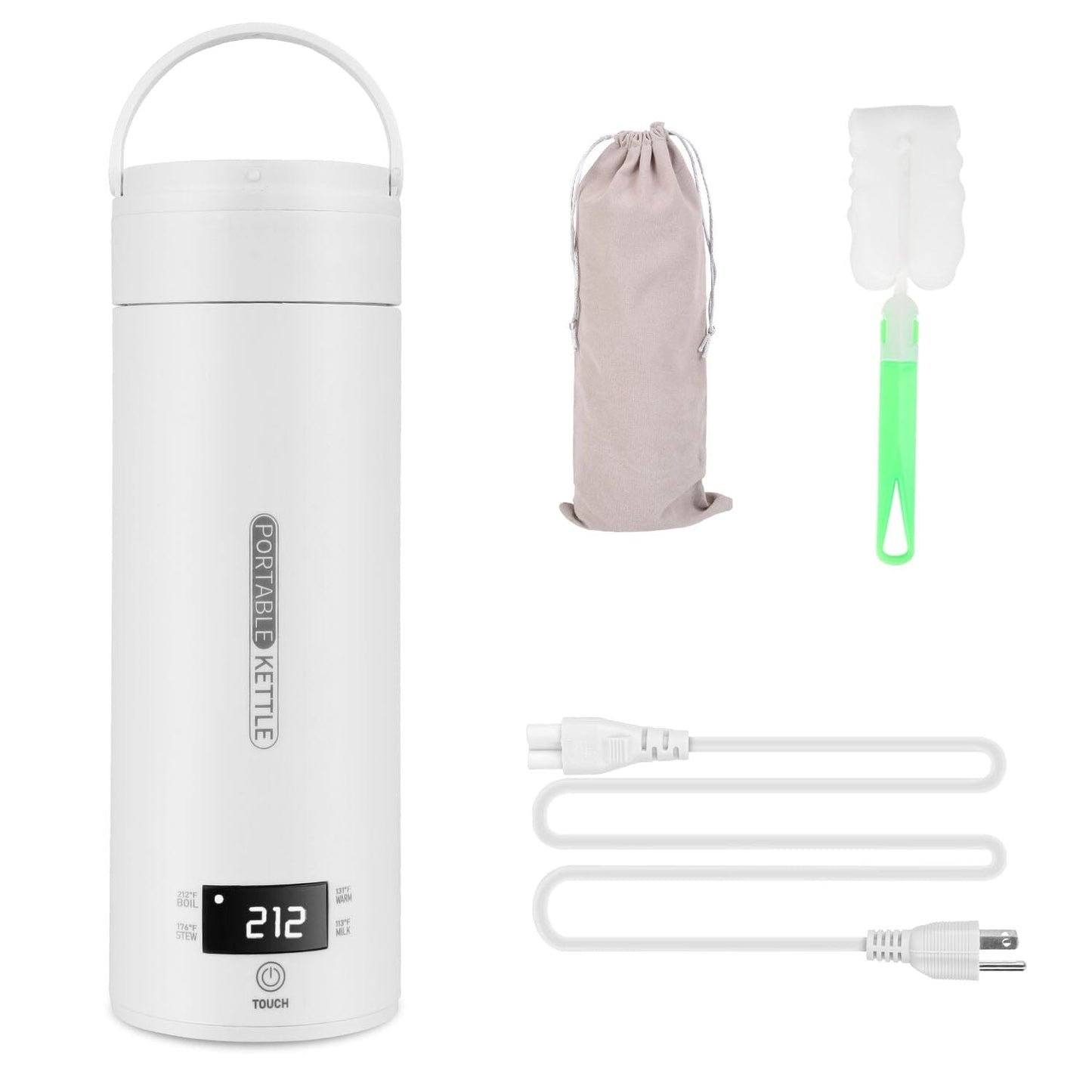 Skorter | 17Oz Stainless Steel Travel Electric Kettle with 4 Temperature Presets