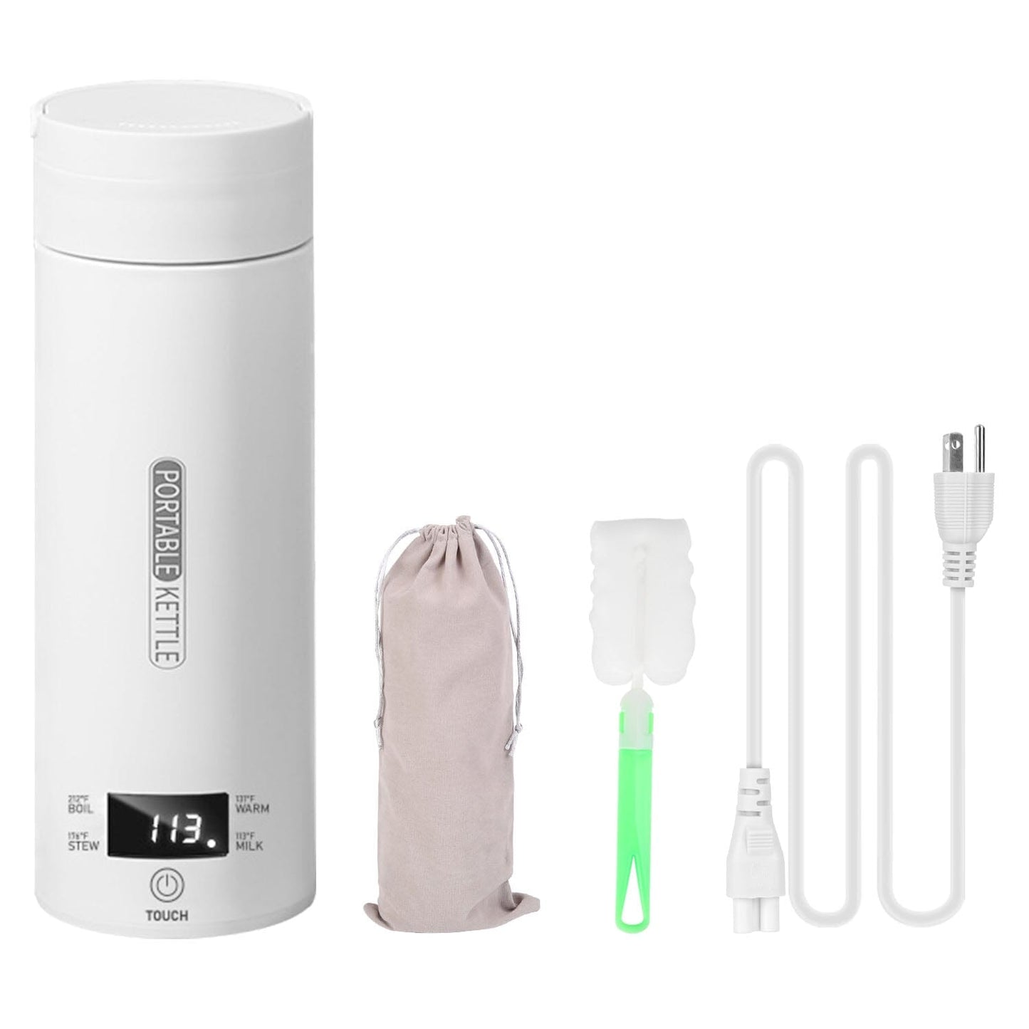 Skorter | 17Oz Stainless Steel Travel Electric Kettle with 4 Temperature Presets