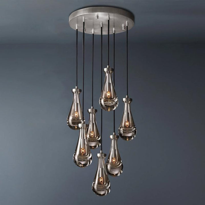 18" Diameter Raindrop Round Chandelier - SKØRTER