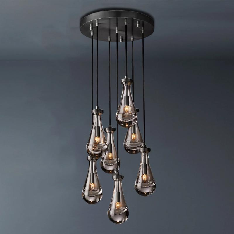 18" Diameter Raindrop Round Chandelier - SKØRTER