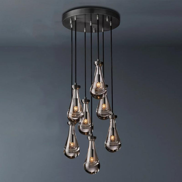 18" Diameter Raindrop Round Chandelier - SKØRTER