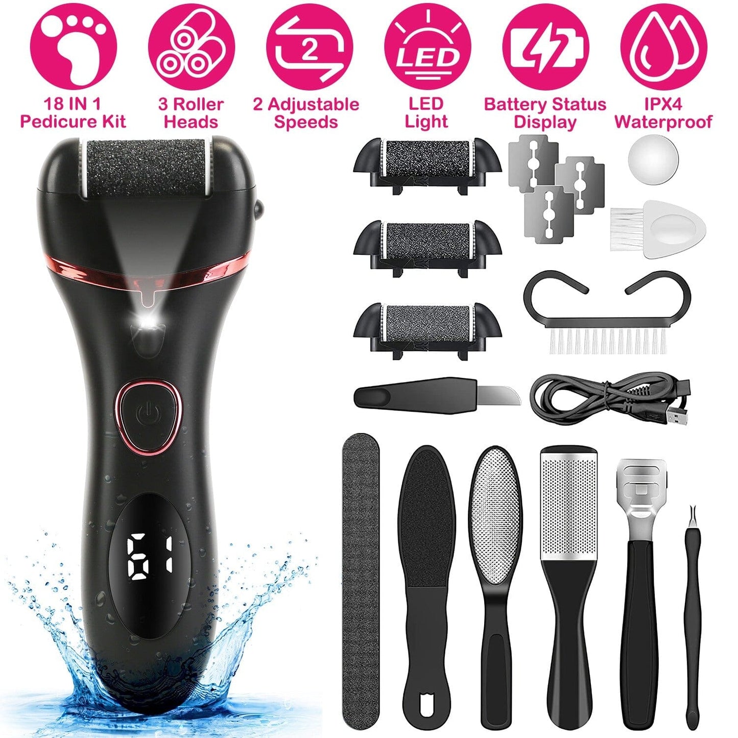 Skorter | 18-in-1 Electric Foot Callus Remover Tool