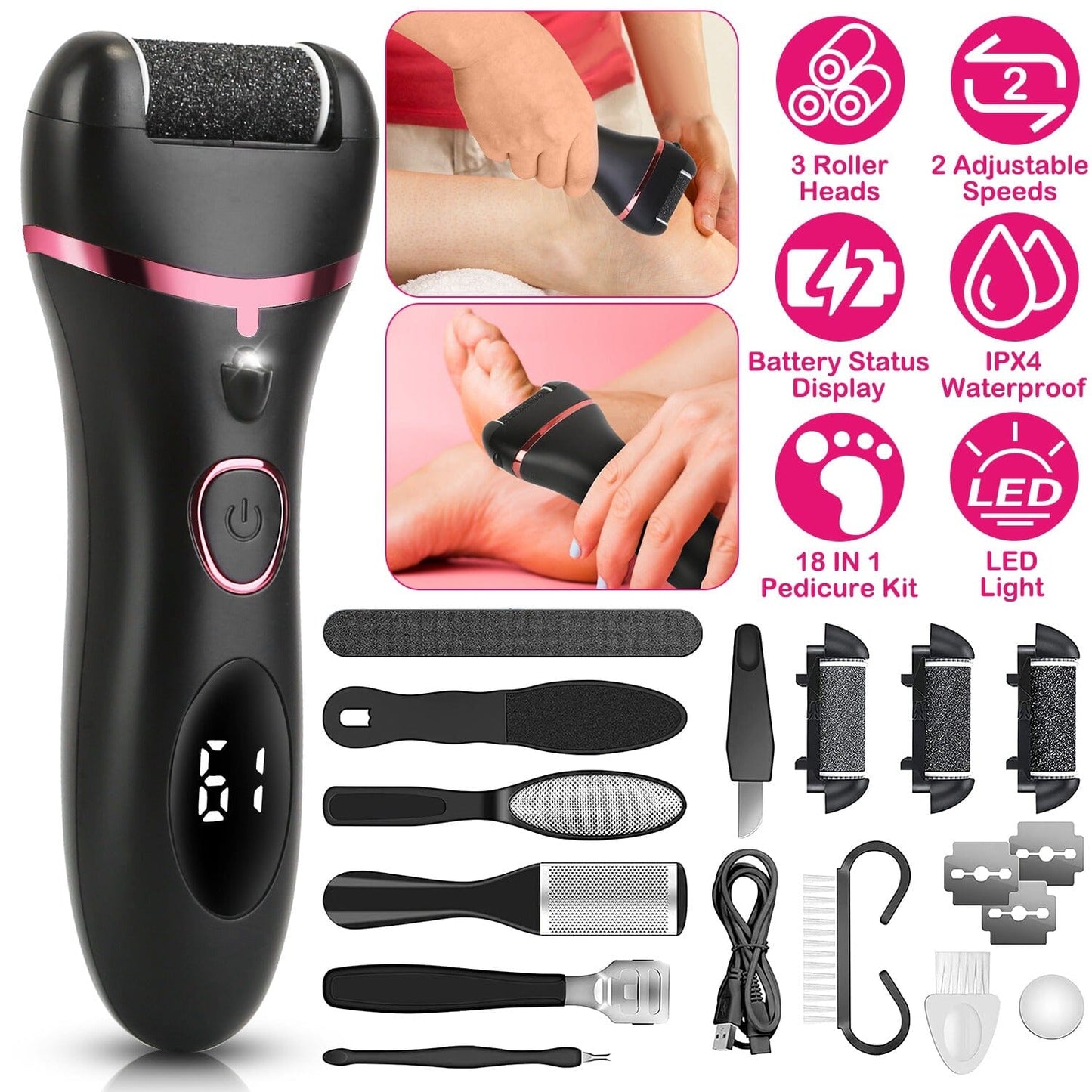 Skorter | 18-in-1 Electric Foot Callus Remover Tool