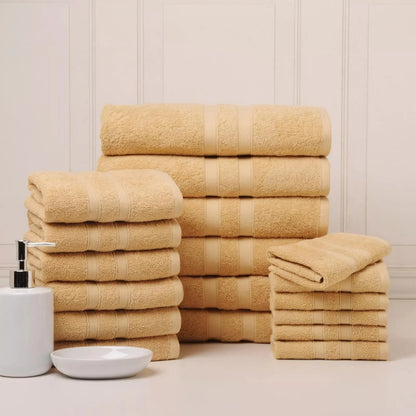 Skorter | 18-piece set: Bibb Home `Egyptian cotton towel set