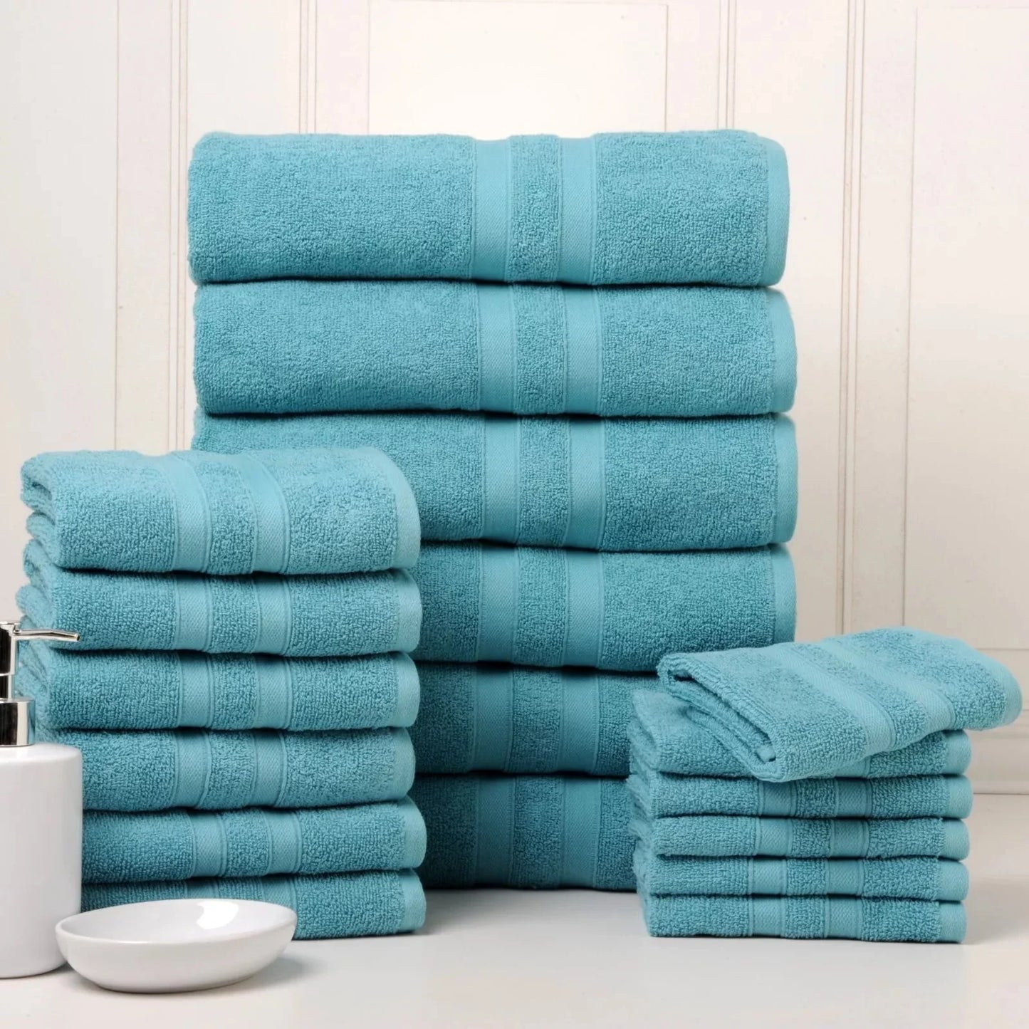 Skorter | 18-piece set: Bibb Home `Egyptian cotton towel set