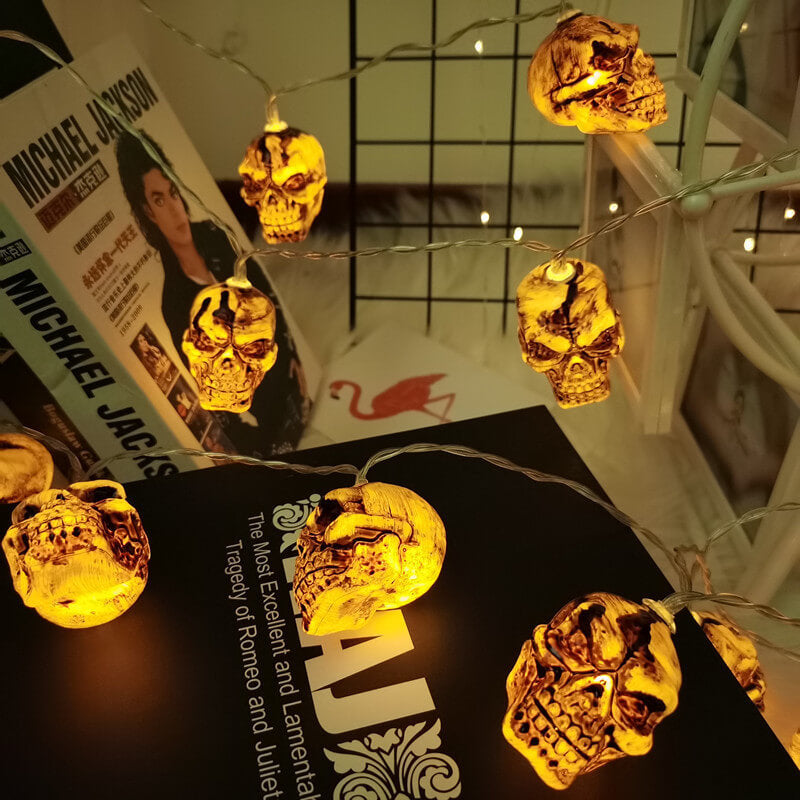 Skorter | Halloween Horror Skeleton 10/20/30/40 Light LED Party Ambient Decoration Plastic Light String