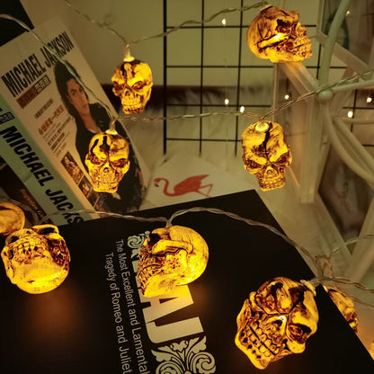 Skorter | Halloween Horror Skeleton 10/20/30/40 Light LED Party Ambient Decoration Plastic Light String