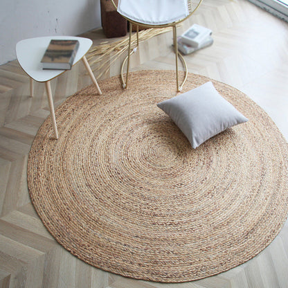 Skorter | Brown simple rug jute rural rug washable non-slip pet-friendly rug for the living room