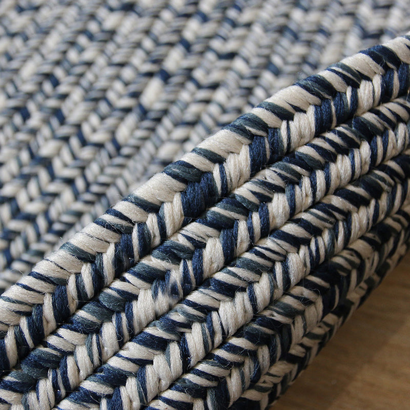 Skorter | Country Solid Color Carpet Blue Polypropylene Carpet Non-Slip Back Washable Pet-Friendly Rug for Home