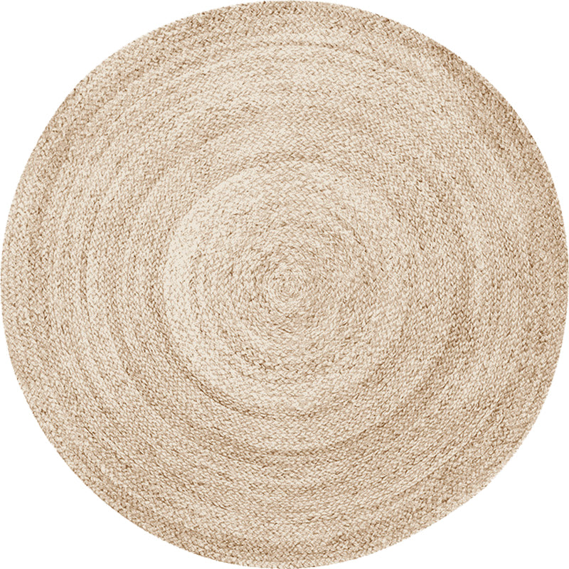 Skorter | Beige Simple Rug Jute Rustic Rug Washable Non-Slip Pet-Friendly Rug for the Living Room