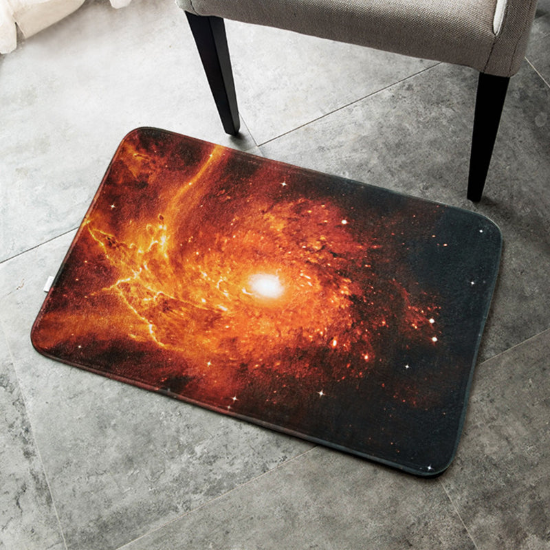 Skorter | Creative Blue Contemporary Carpet Polyester Galaxy Pattern Carpet Washable Pet-Friendly Anti-Slip Rug for Children's Room