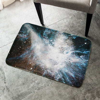 Skorter | Creative Blue Contemporary Carpet Polyester Galaxy Pattern Carpet Washable Pet-Friendly Anti-Slip Rug for Children's Room