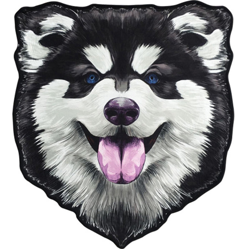 Skorter | Creative Brown Contemporary Carpet Polyester Dog Pattern Rug Washable Pet Friendly Non-Slip Carpet for Kids Room