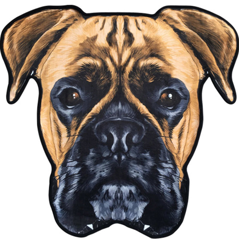 Skorter | Creative Brown Contemporary Carpet Polyester Dog Pattern Rug Washable Pet Friendly Non-Slip Carpet for Kids Room