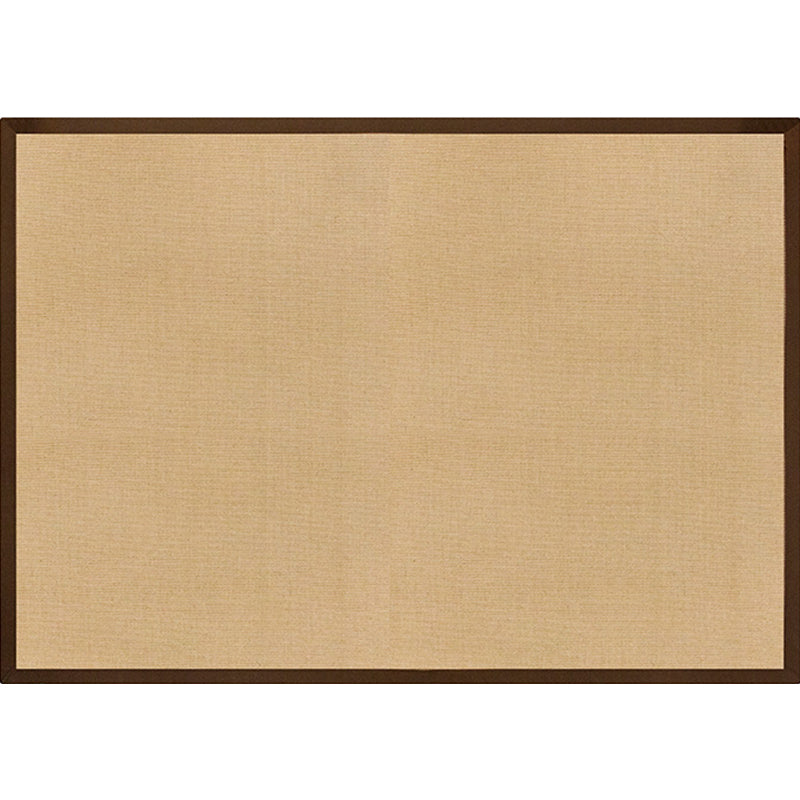Skorter | Brown Solid Rug Jute Rustic Rug Washable Non-Slip Pet-Friendly Area Rug for the Living Room