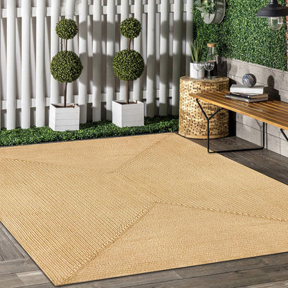 Skorter | Brown simple rug jute rural rug washable non-slip pet-friendly rug for the living room