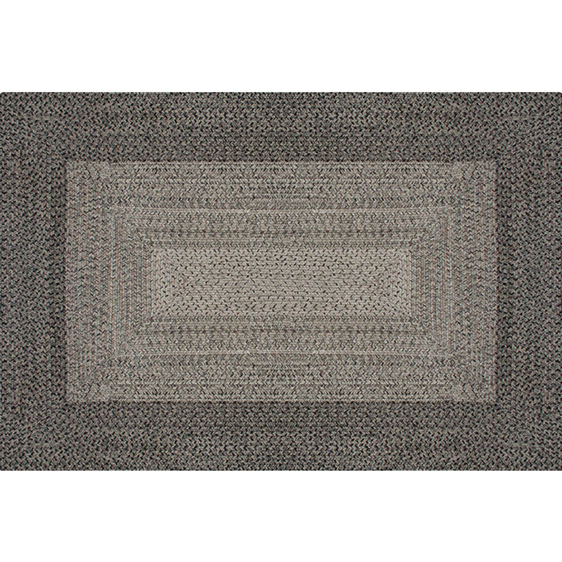 Skorter | Country Geometric Pattern Area Rug Gray and Black Polypropylene Rug Non-Slip Backing Washable Pet-Friendly Carpet for Home