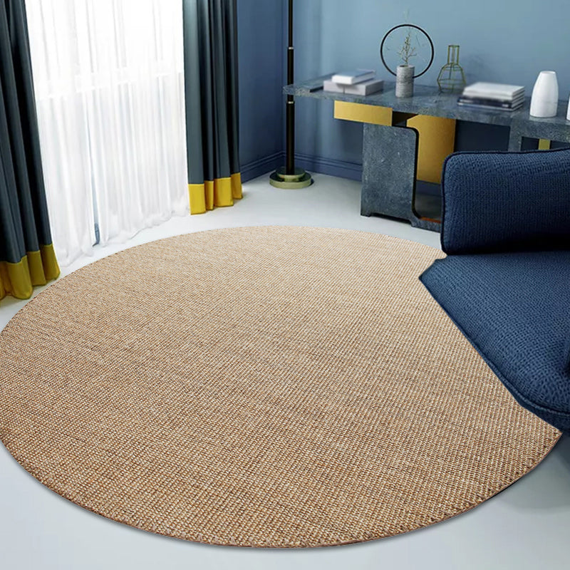Skorter | Brown Carpet for Living Room Rustic Solid Color Carpet Sisal Non-Slip Back Washable Pet-Friendly Area Rug