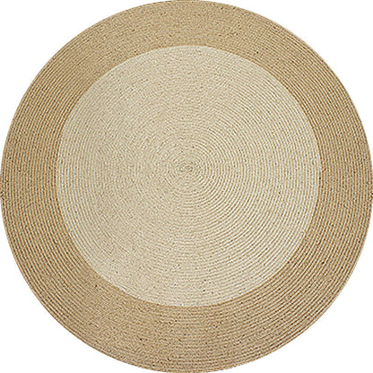 Skorter | Brown Bedroom Carpet Rustic Circular Pattern Rug Sisal Washable Non-Slip Backing Pet-Friendly Rug