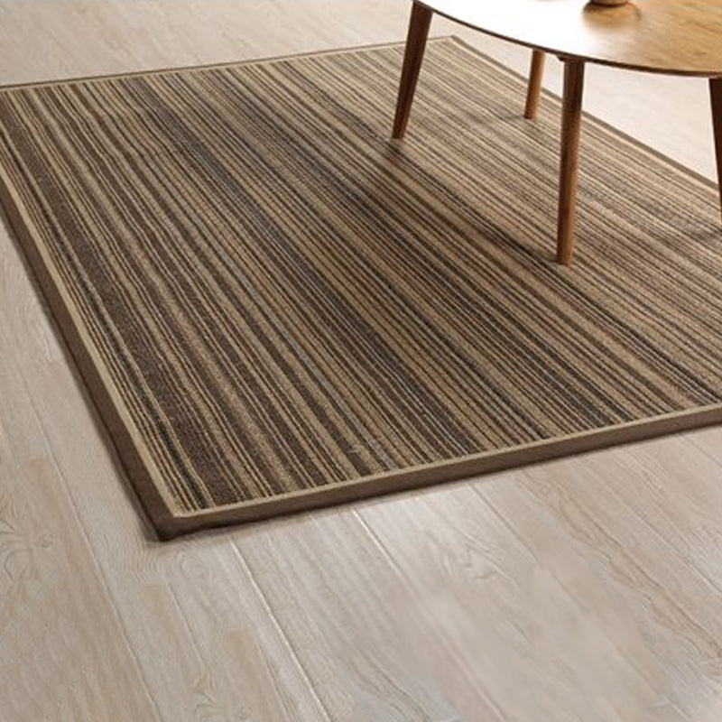 Skorter | Brown Striped Pattern Rug Sisal Country Rug Pet Friendly Washable Non-Slip Rug for Living Room