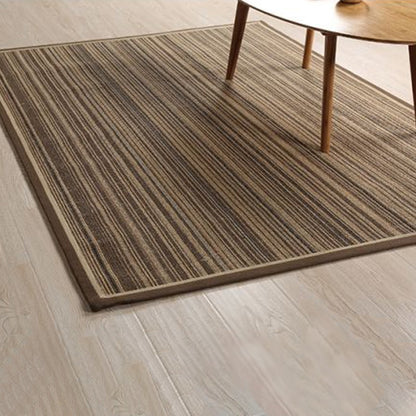 Skorter | Brown Striped Pattern Rug Sisal Country Rug Pet Friendly Washable Non-Slip Rug for Living Room