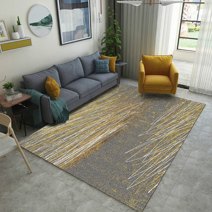 Skorter | Creative Abstract Rug Multicolor Industrial Rug Polyester Pet Friendly Washable Non-Slip Carpet for Living Room