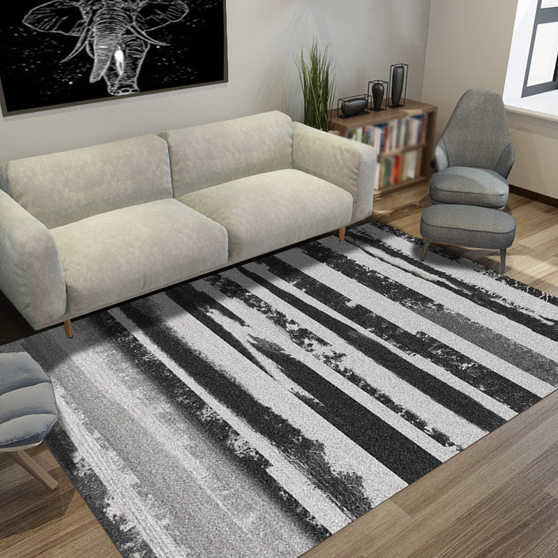 Skorter | Creative Abstract Rug Multicolor Industrial Rug Polyester Pet Friendly Washable Non-Slip Carpet for Living Room