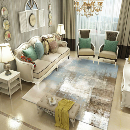 Skorter | Creative Watercolor Pattern Carpet Multicolor Industrial Rug Polyester Pet Friendly Washable Non-slip Carpet for Bedroom