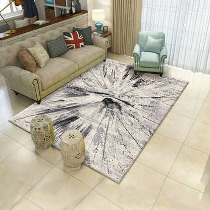 Skorter | Creative Watercolor Pattern Carpet Multicolor Industrial Rug Polyester Pet Friendly Washable Non-slip Carpet for Bedroom