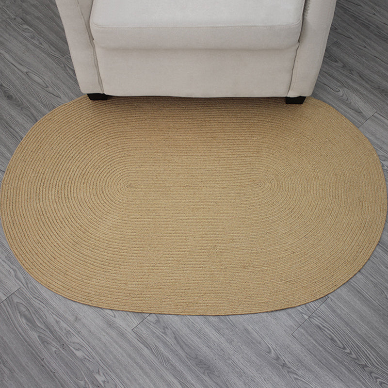 Skorter | Brown Solid Color Rug Sisal Country Rug Pet Friendly Washable Non-Slip Rug for Bedroom