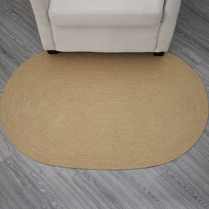 Skorter | Brown Solid Color Rug Sisal Country Rug Pet Friendly Washable Non-Slip Rug for Bedroom