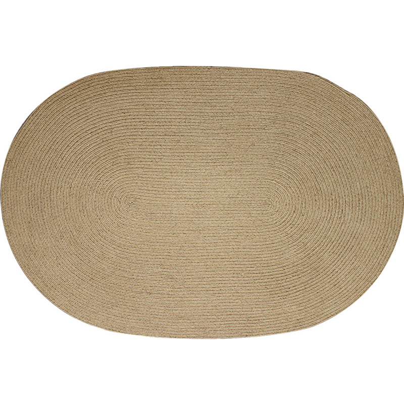 Skorter | Brown Solid Color Rug Sisal Country Rug Pet Friendly Washable Non-Slip Rug for Bedroom