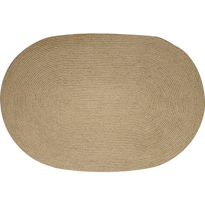 Skorter | Brown Solid Color Rug Sisal Country Rug Pet Friendly Washable Non-Slip Rug for Bedroom