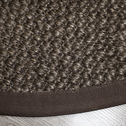 Skorter | Country Solid Color Area Rug Black Jute Rug Non-Slip Pet Friendly Washable Area Rug for Study