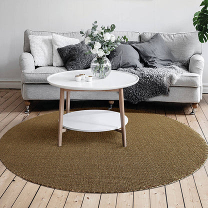 Skorter | Brown Living Room Rug Rustic Solid Color Rug Sisal Washable Non-Slip Back Pet-Friendly Rug