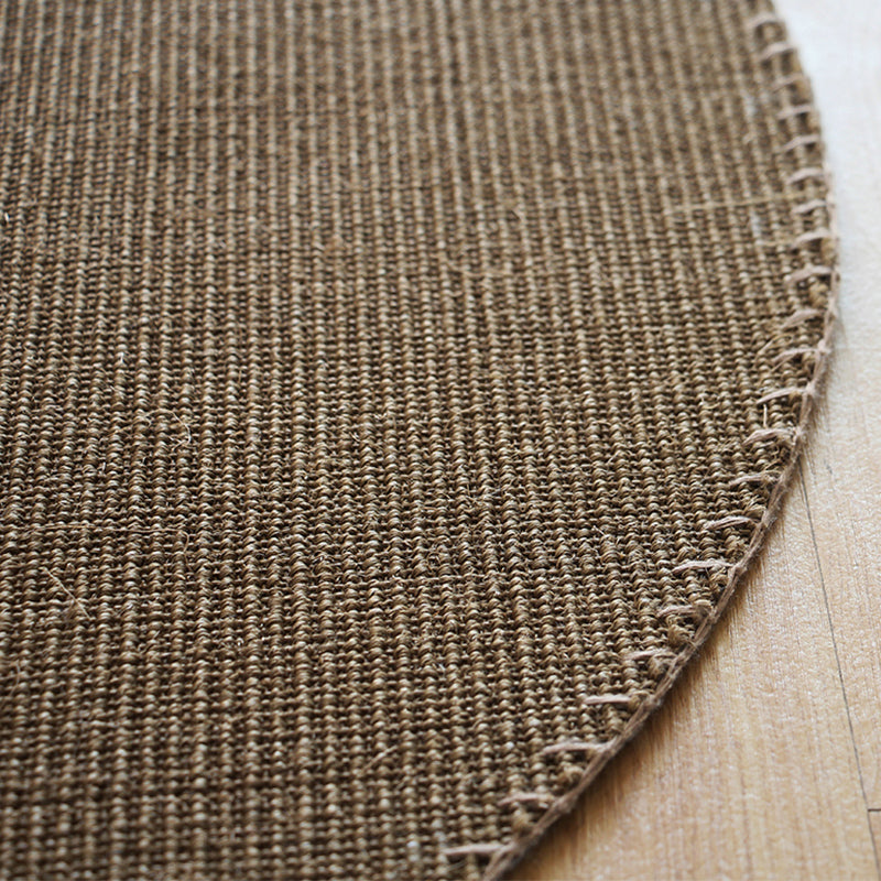Skorter | Brown Living Room Rug Rustic Solid Color Rug Sisal Washable Non-Slip Back Pet-Friendly Rug