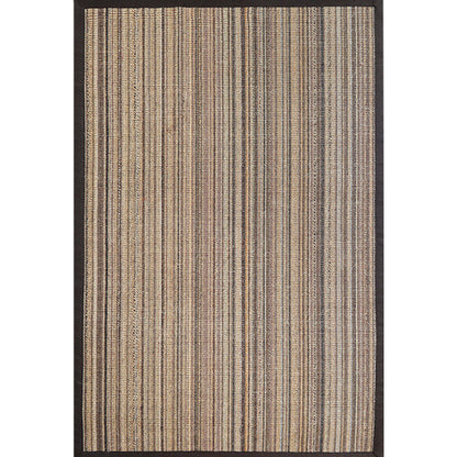 Skorter | Brown Striped Pattern Rug Sisal Rustic Rug Pet Friendly Washable Non-Slip Rug for the Bedroom